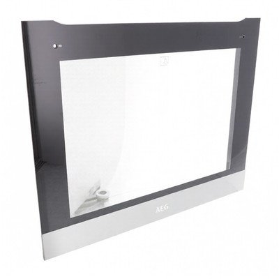 Zewnętrzna szyba z ramą drzwi piekarnika Electrolux / AEG 59,2 x 47,1 cm czarna 140037378142