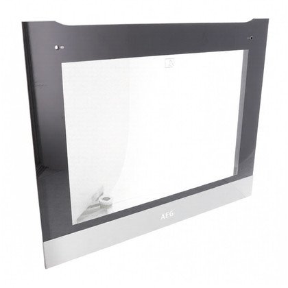 Zewnętrzna szyba z ramą drzwi piekarnika Electrolux / AEG 59,2 x 47,1 cm czarna 140037378142