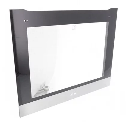 Zewnętrzna szyba z ramą drzwi piekarnika Electrolux / AEG 59,2 x 47,1 cm czarna 140037378142