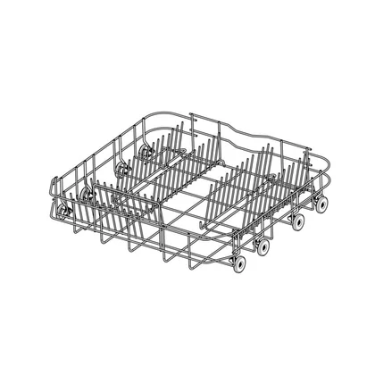 Dolny kosz na naczynia z rolkami do zmywarki Electrolux / AEG / Zanussi 60 cm 140133729099