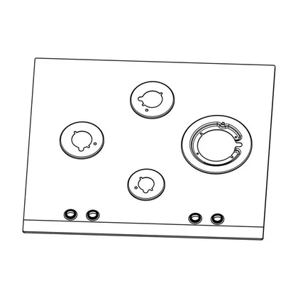 Płyty szklane Płyta ceramiczna do płyty gazowej Electrolux / AEG czarna 595 x 520 mm 140028841041
