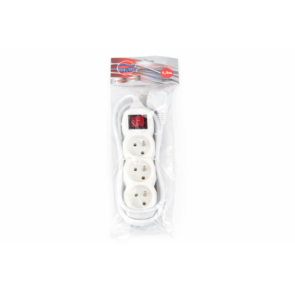 PRZEDŁUŻACZ 3-GNIAZD. 1.5m UZIEM. Z WYŁĄCZ. (25064)