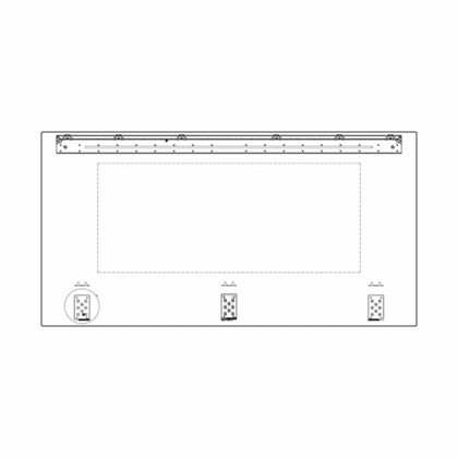 Zestaw szyby drzwi - 894x463mm