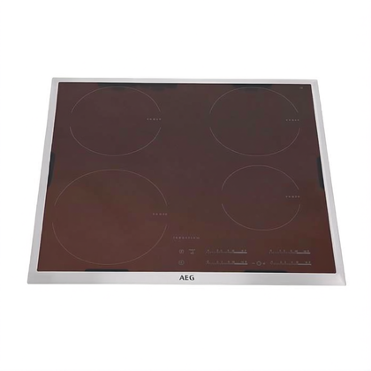Płyty szklane Płyta ze szkła ceramicznego z ramą Inox do płyty grzewczej AEG 5551123077