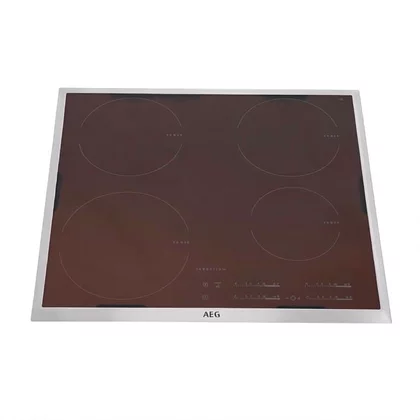Płyty szklane Płyta ze szkła ceramicznego z ramą Inox do płyty grzewczej AEG 5551123077
