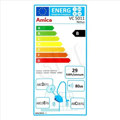 Odkurzacz workowy Amica Solano VM 5011 800 W czarno-szaro-zielony