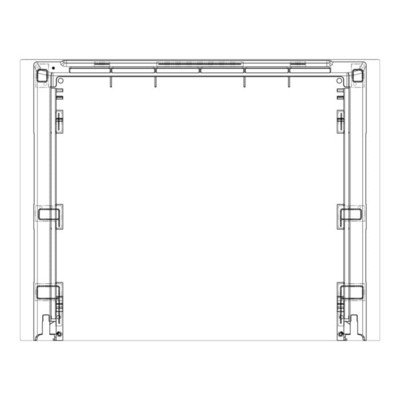 szyba przednia, czarny, Zanussi, 594x465mm