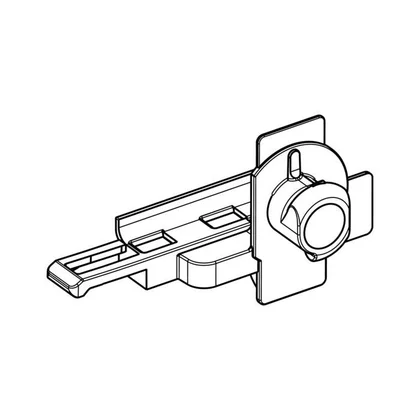 Lewy adapter szyny prowadnicy do lodówki Electrolux / AEG 7801 97.07 mm