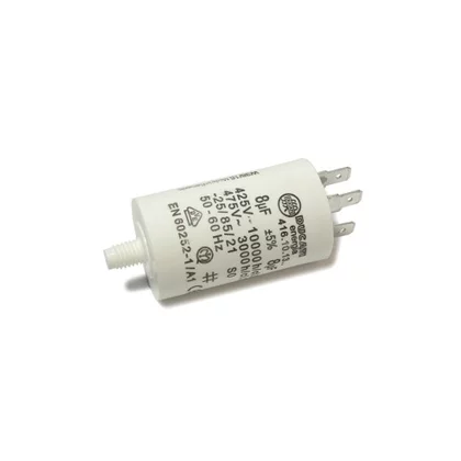 Części zamienne do suszarek bębn Kondensator rozruchowy do urządzeń AGD 8 μF 400/450 V FASTON 6,3 mm 416171264