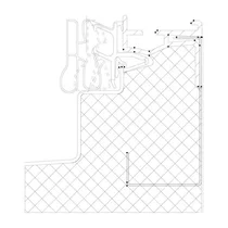 Drzwi chłodziarki Electrolux / AEG białe z izolacją 421 x 1022 mm 140064972015