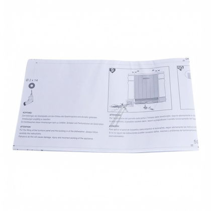 Wzór do zabudowy do zmywarki Electrolux / AEG 140002854010