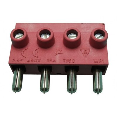 Wtyk 4-polowy do płyty Amica czerwony 8014423