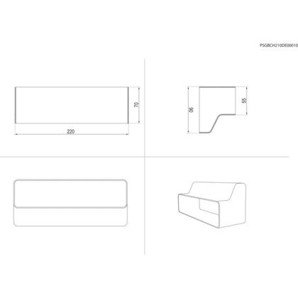 RECTANGULAR REDUCTION 220 MM F