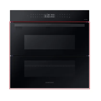 Drzwi kompletne piekarnika Samsung DG94-04541B Dual Cook Flex stal nierdzewna Soft Close oryginał