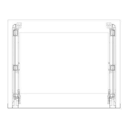 Zestaw przedniej szyby drzwi do piekarnika Electrolux / AEG 594 x 466 mm kremowy