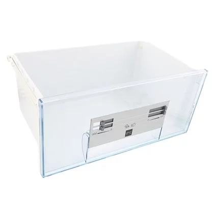 Półki na drzwi różni producenci Pojemnik na warzywa do lodówki Electrolux / AEG komplet z prowadnicami i sitodrukiem 738 430 x 200 mm