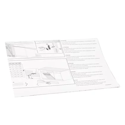 Szablon montażowy do zmywarki do zabudowy Electrolux / AEG 140002854028