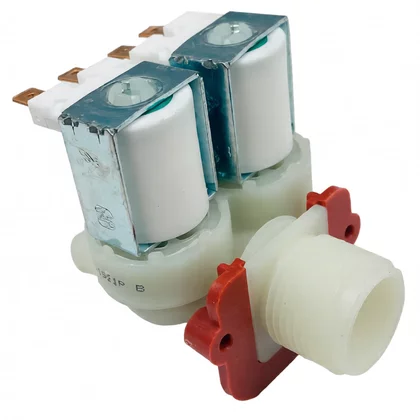 Elementy elektryczne do pralek r Elektrozawór dopływu wody do pralki Whirlpool / Indesit / Ariston / Hotpoint 2-drożny 180° 481981729331 C00378124