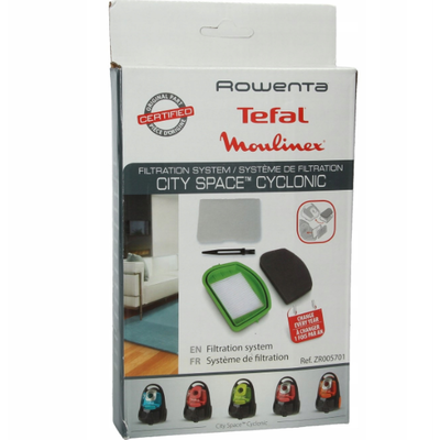 Zestaw filtrów: falisty + piankowy 3szt. do odkurzacza Rowenta City Space Cyclonic ZR005701