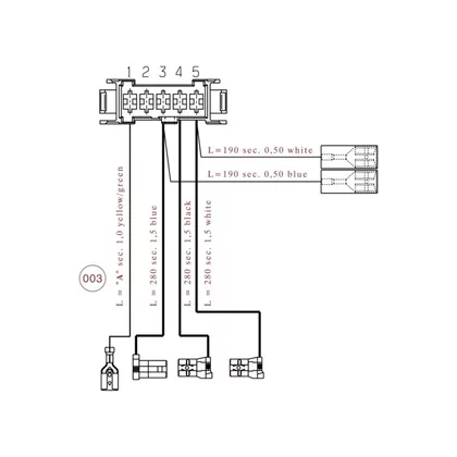 Elektronika do suszarek bębnowyc Wiązka kablowa sprężarki do suszarki Electrolux / AEG 280 mm