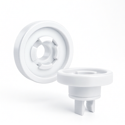 Komplet 2 kółek górnego kosza zmywarki Whirlpool / Indesit / Ariston / Hotpoint 481252878025 C00481565