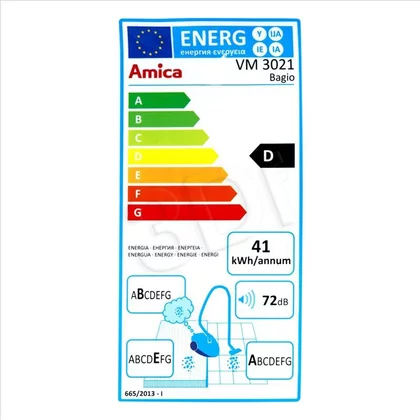 Odkurzacz bezworkowy cyklonowy Amica Bagio VM 3021 1600 W czarno-srebrno-niebieski