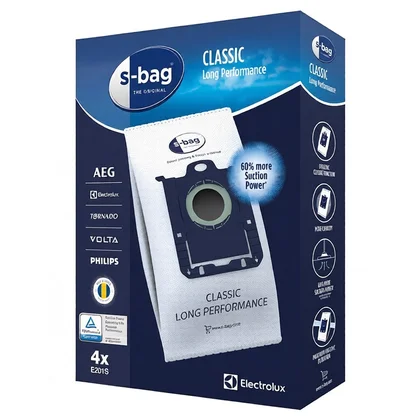 Worki syntetyczne do odkurzacza Electrolux / AEG s-bag Classic Long Performance E201S 4 szt. 9002560598