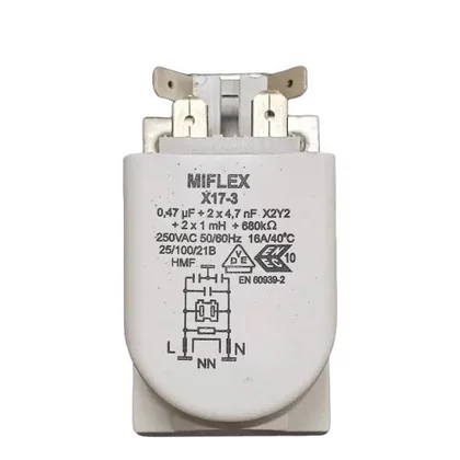 Elementy elektryczne do pralek r Filtr przeciwzakłóceniowy do pralki Amica Miflex X17-3 8017534
