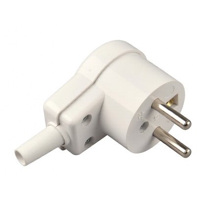 Wtyczka kątowa z uziemieniem Domax WT-16 16 A biała 25011