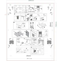 Szablon montażowy frontu do zmywarki do zabudowy Amica 60 cm FI60 1042717