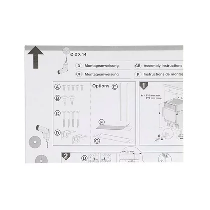 Instrukcja montażu do zabudowy zmywarki Electrolux / AEG 1174271005