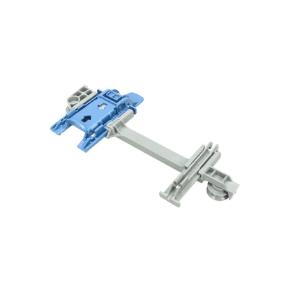 Prowadnica lewa kosza górnego do zmywarki Whirlpool / Indesit / Ariston / Hotpoint niebieska 488000534521 C00534521