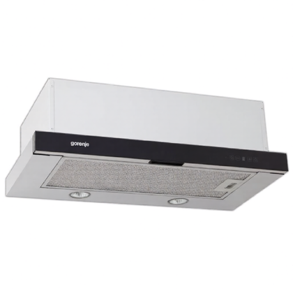 Okap teleskopowy do zabudowy Gorenje DKF 2 600 MST czarny 59,6 cm 480 m³/h