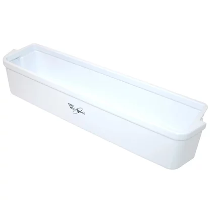 Półki na drzwi różni producenci Biały balkonik drzwiowy do lodówki Whirlpool / Indesit / Ariston / Hotpoint 481241879894 C00314418 481941879209 C00313963