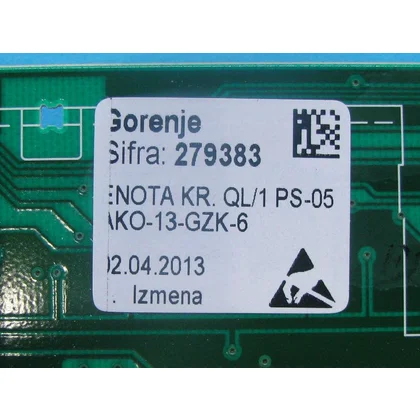 Elementy elektryczne do pralek r Skonfigurowany moduł elektroniczny do pralki Gorenje / Hisense 279383