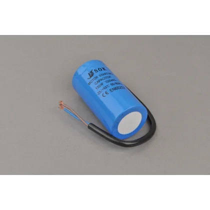 Kondensator rozruchowy do urządzeń AGD Domax 150 µF 320 V z przewodami 27015