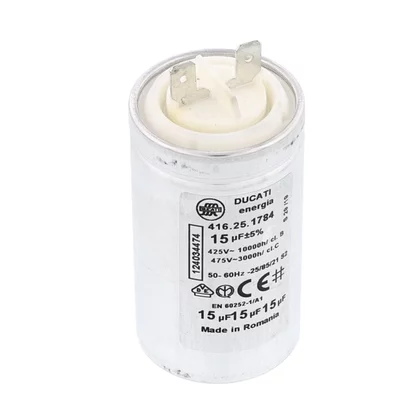 Elektronika do suszarek bębnowyc Kondensator z opaską zaciskową do suszarki Electrolux / AEG 15 µF