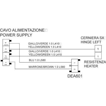 Wiązka przewodów zasilania do zmywarki Ariston / Indesit / Hotpoint / Whirlpool DEA601 C00256988 482000085088