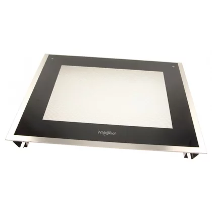 Szyba zewnętrzna drzwi piekarnika Whirlpool / Indesit / Ariston / Hotpoint 593 x 470 mm 481011085382 C00510199