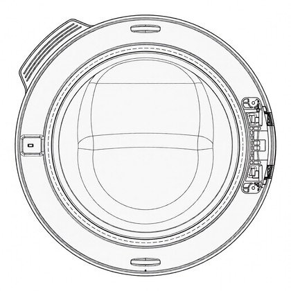 Kompletne drzwi do pralki AEG / Electrolux 7959, G60 srebrne bez zawiasu 140061935957