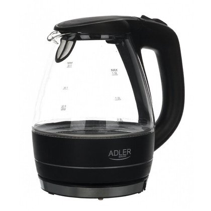 Czajnik elektryczny Adler AD 1224 1,5 l przezroczysto-czarny
