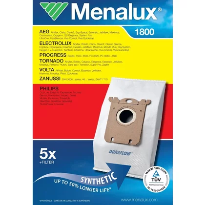 Worki do odkurzacza Electrolux / AEG Menalux 1800 / s-bag 5 szt. + filtr 9001688184