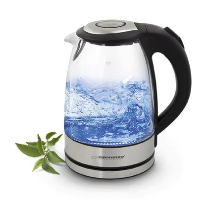 Czajnik elektryczny szklany Esperanza Yosemite 1,7 l czarny EKK012
