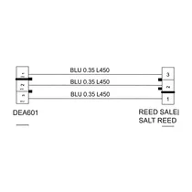 Wiązka przewodów kontrolki poziomu soli do modułu zmywarki Ariston / Indesit / Hotpoint / Whirlpool DEA601 C00256982 482000085085