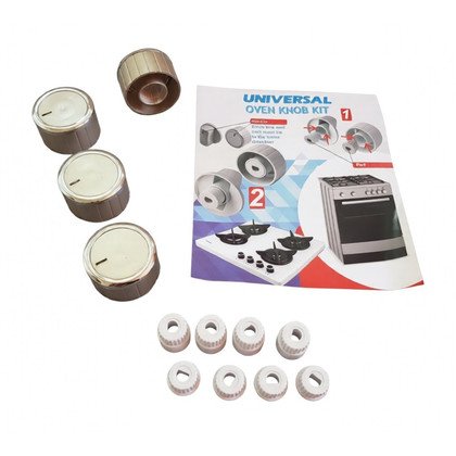 Pokrętło uniwersalne do piekarnika i kuchenki Domax 6 mm srebrne 216047