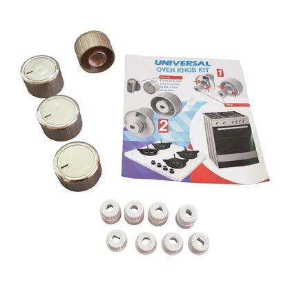 Pokrętło uniwersalne do piekarnika i kuchenki Domax 6 mm srebrne 216047