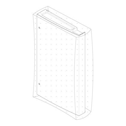 Drzwi chłodziarki, lewy, nierdzewny, 360.2x944.5mm Electrolux (140235214289) zamiennik do (140053545186)