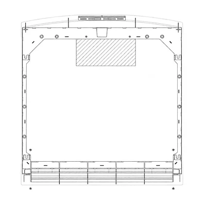Blat roboczy neutralny do zamrażarki Electrolux / AEG 7801 600.4x634.5mm