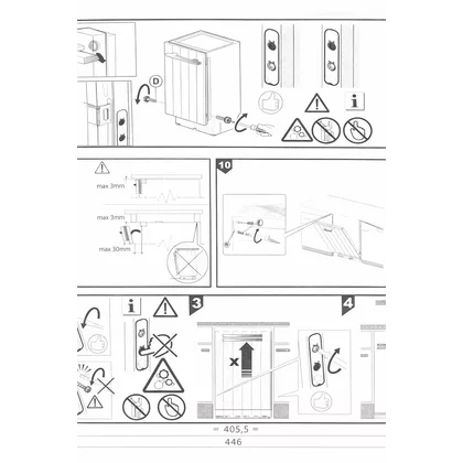 Szablon montażowy drzwi pod zabudowę do zmywarki Electrolux / AEG
