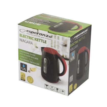 Czajnik elektryczny Esperanza Niagara EKK002KR 1,7 l 2200 W czarno-czerwony